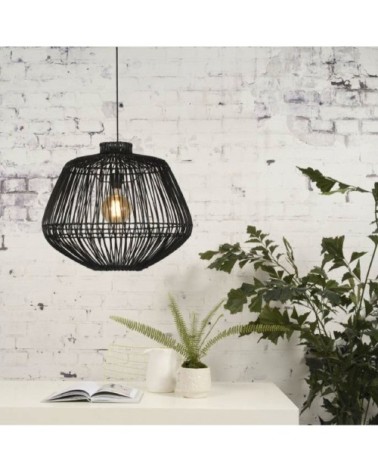 Suspension rotin noir D60cm