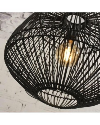 Suspension rotin noir D60cm