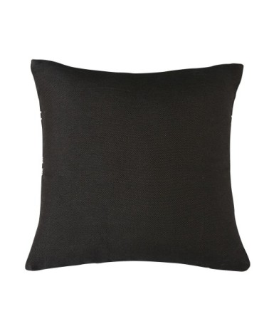 Coussin tissé motifs graphiques noirs et blancs 45x45