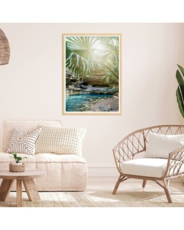 Cadre photo bois blanc 50x70 cm résine recyclée