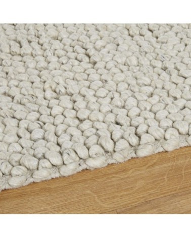 Tapis tissé main beige 140x200