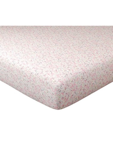 Drap-housse 90x190 en coton rose