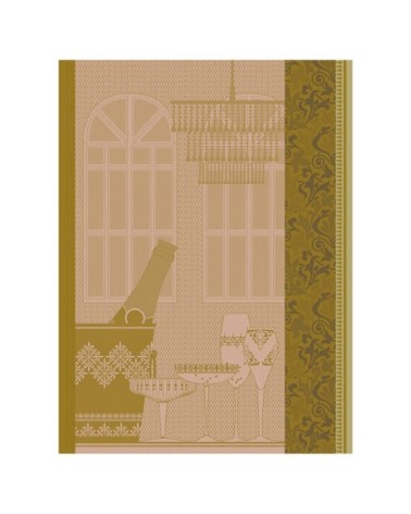 Torchon en coton pamplemousse 60 x 80