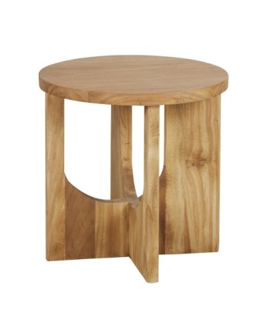 Bout de canapé en bois de manguier, acacia et margousier marron