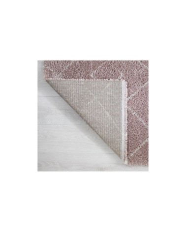 Tapis ethnique berbère en polypropylène rose 120x170
