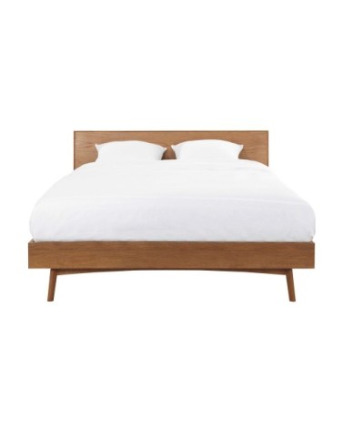 Lit vintage 140x190 en bois de chêne