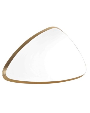 Miroir biseauté triangle doré 62x42cm