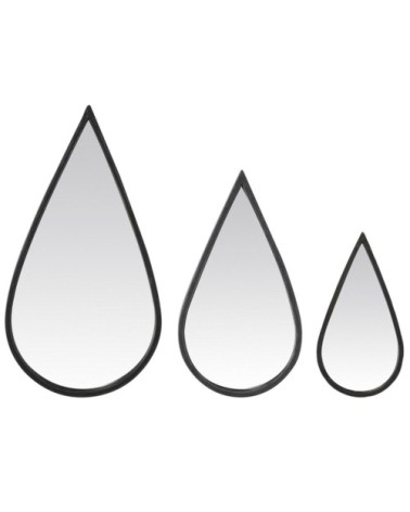 Lot de 3 miroirs gouttes 26,36,45cm