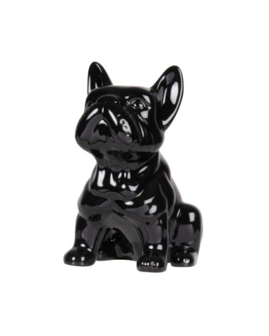 Statuette chien en dolomite noire H15