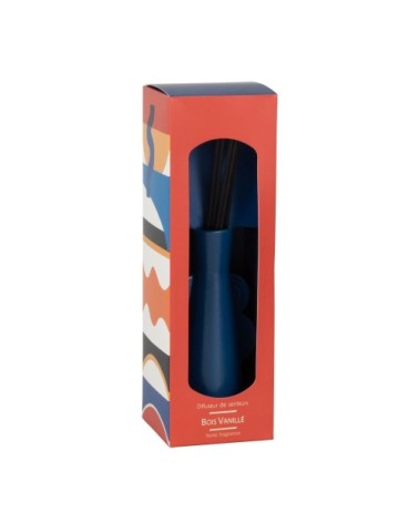 Diffuseur en céramique bleue parfum Bois Vanillé 100ML