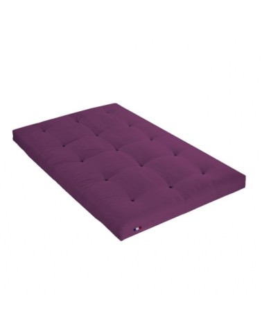 Matelas futon coton aubergine 140x190