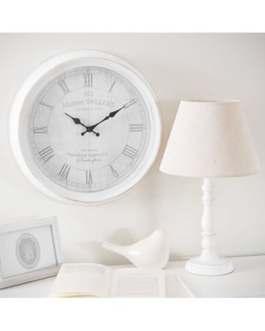 Lampe blanche avec abat-jour beige