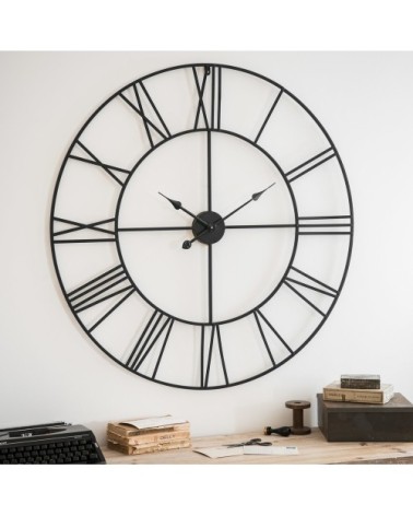 Horloge en métal noir D88