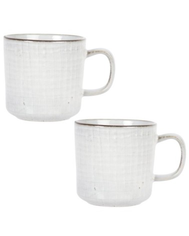 Mug en faïence gris clair