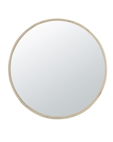 Miroir rond en rotin D130