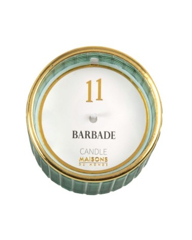 Bougie parfumée en verre turquoise H7 100 g