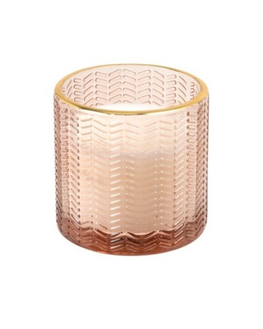 Bougie parfumée en verre rose H7 100 g