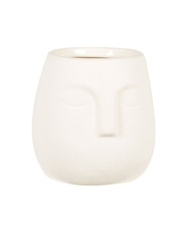 Bougie parfumée visage en céramique blanche 190g