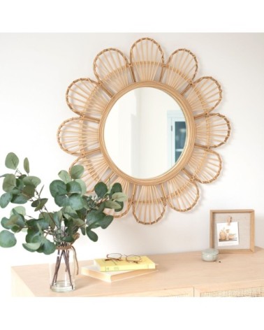 Miroir fleur beige D70
