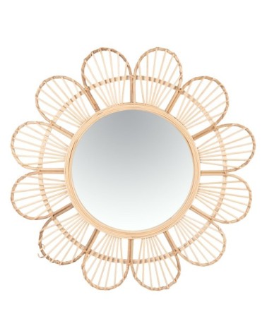 Miroir fleur beige D70
