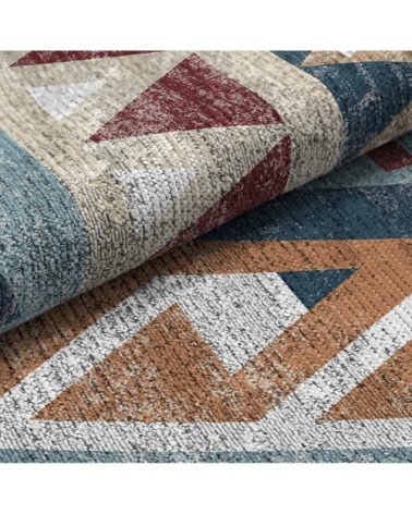 Tapis décoratif en coton en impression digital multicolore 140x200 cm