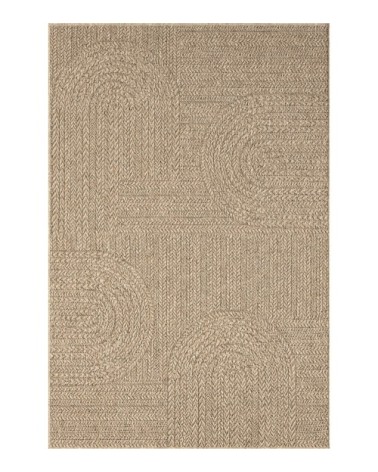 Tapis extérieur jute optique intempéries - nature - 160 x 230 cm