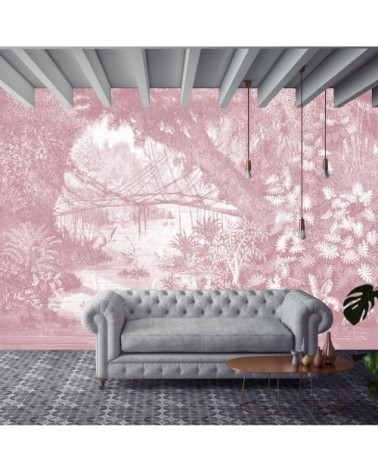 Papier peint panoramique gravure jungle 390x270cm