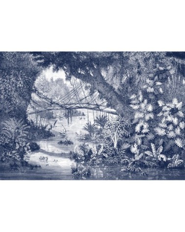 Papier peint panoramique gravure jungle 390x270cm