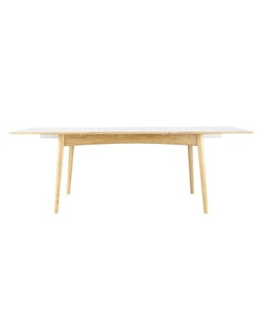 Table à manger extensible blanche 6 à 10 personnes L150/220