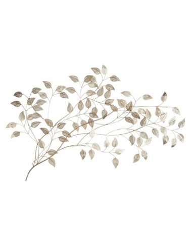 Déco murale branchage en métal doré 110x65