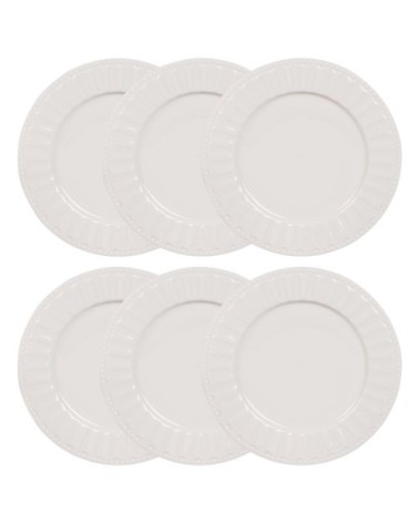 Assiette plate en porcelaine blanche