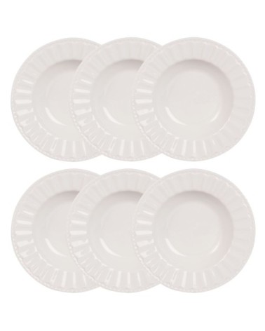 Assiette creuse en porcelaine blanche