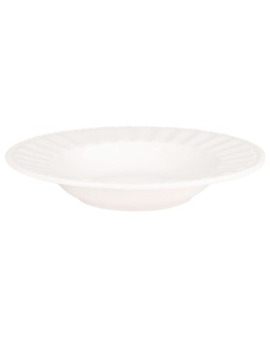 Assiette creuse en porcelaine blanche