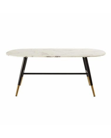 Table basse en verre trempé effet marbre