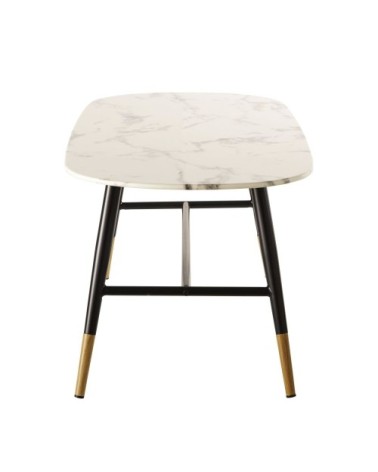 Table basse en verre trempé effet marbre