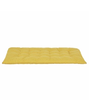 Matelas de sol en coton jaune imprimé doré 60x120