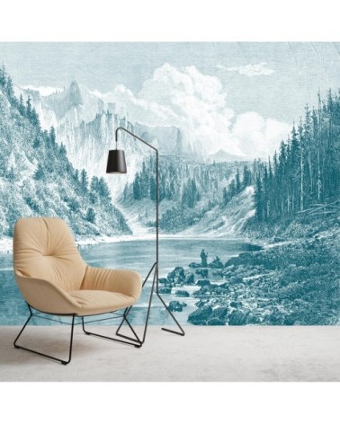Papier peint panoramique gravure Montana 390x270cm