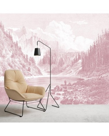 Papier peint panoramique gravure Montana 390x270cm