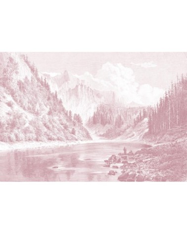 Papier peint panoramique gravure Montana 390x270cm