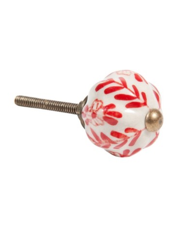 Bouton de porte rouge BROCANTE