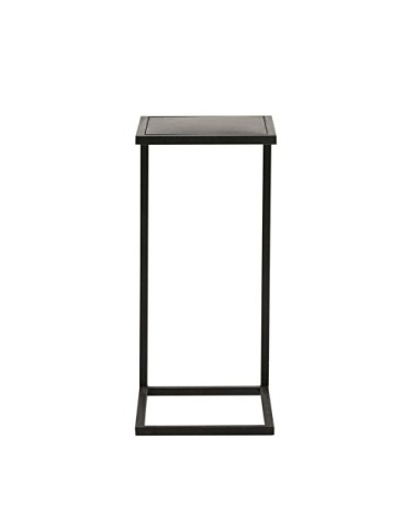 Bout de canapé industriel en métal noir