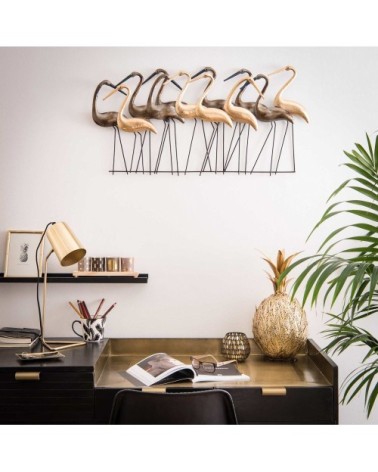 Statuette ananas en métal doré H27