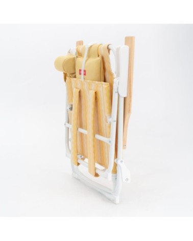 Lot de 2 Chaises de Plage Pliables Jaune