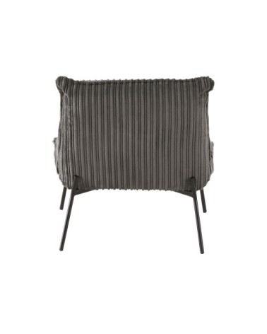 Fauteuil en velours côtelé gris