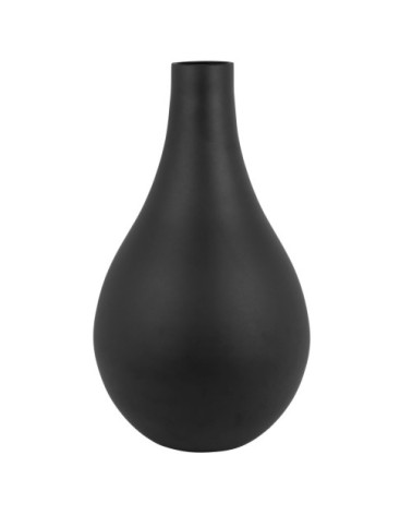 Vase poire en verre noir mat H41