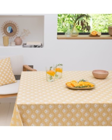 Nappe coton Jaune 170x350 cm