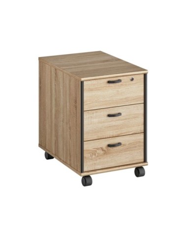Caisson 3 tiroirs effet bois clair