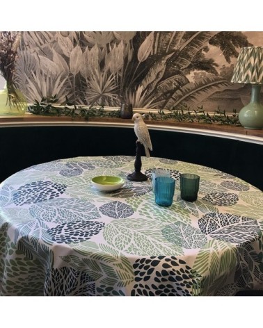 Nappe enduite ovale 160 x 240 cm blanc