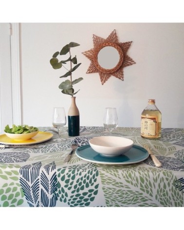 Nappe enduite ovale 160 x 240 cm blanc