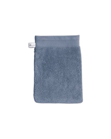 Gant de toilette coton gentiane 16x22 cm